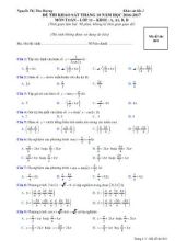 Đề thi khảo sát tháng 10 Toán lớp 11 - Năm học 2016-2017 - Nguyễn Thị Thu Hương
